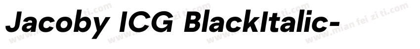 Jacoby ICG BlackItalic字体转换
